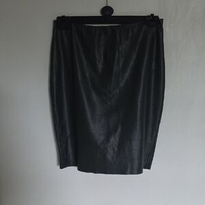 Wolford Faux Leather Black Skirt Size 10